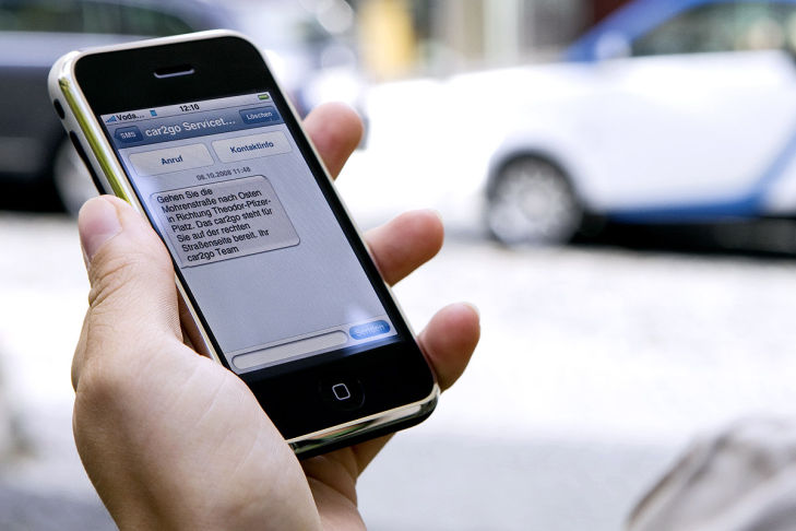 Smartphone-App f&uuml;r Car2go
