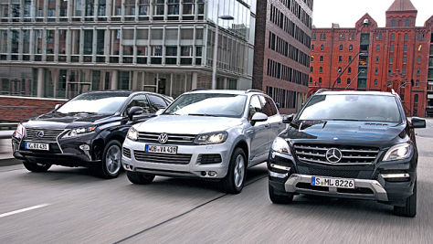 VW Touareg Hybrid/Lexus RX 450h/Mercedes M-Klasse: Test