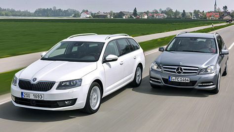 Mercedes C-Klasse T-Modell/Skoda Octavia Combi: Test