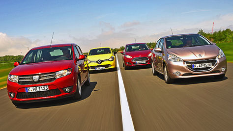 Dacia Sandero/Peugeot 208/Renault Clio/Ford Fiesta: Test