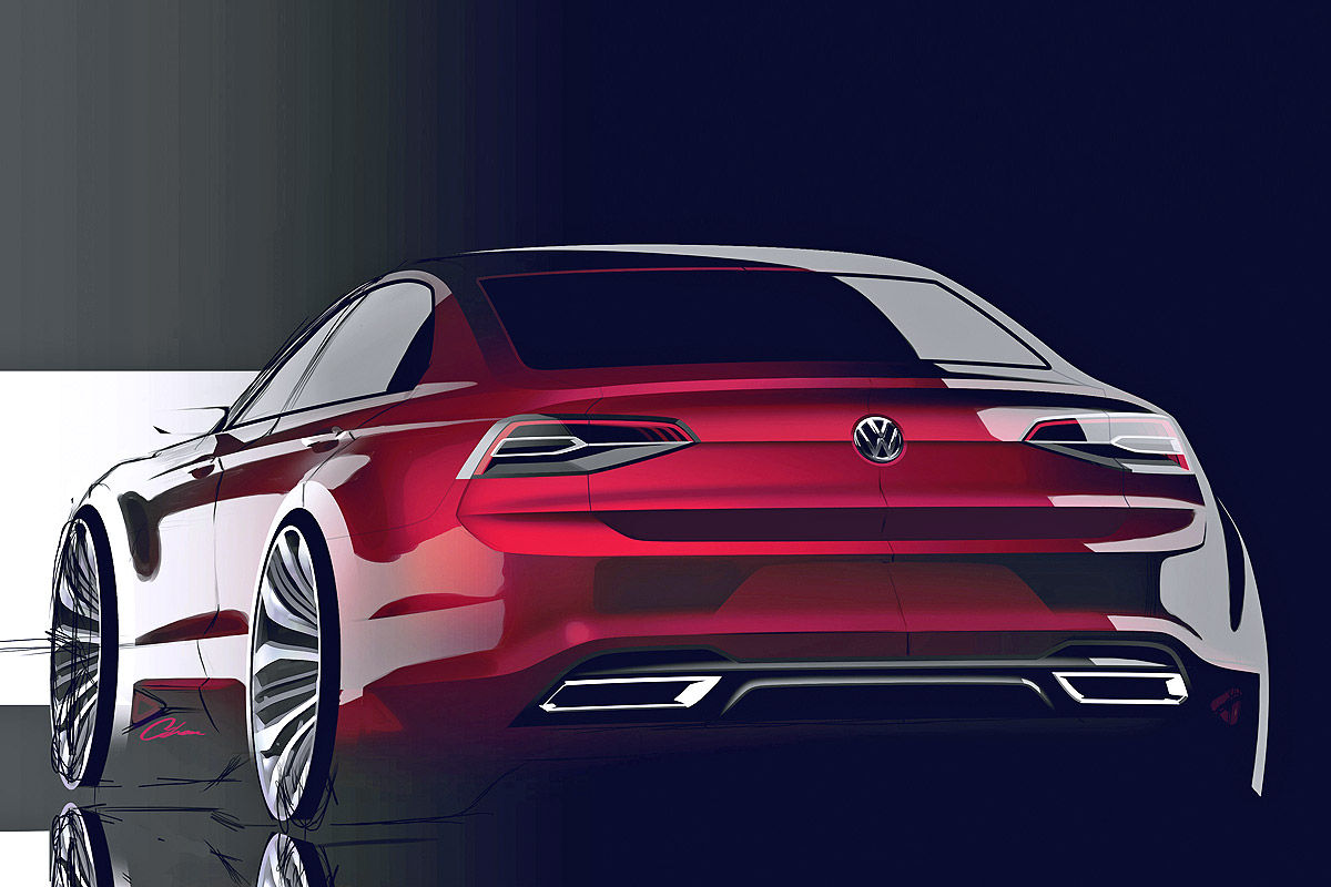Дизайн концепта VW Midsize Coupe 2014 года Дизайн концепта VW Midsize Coupe 2014 года
