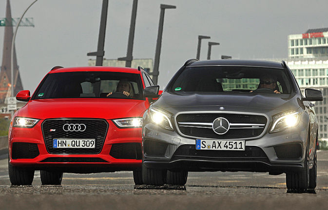 Video Mercedes Gla 45 Amg Vs Audi Rs Q3 Autobild De