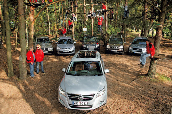 Test VW Tiguan gegen f�nf Kompakt-SUV