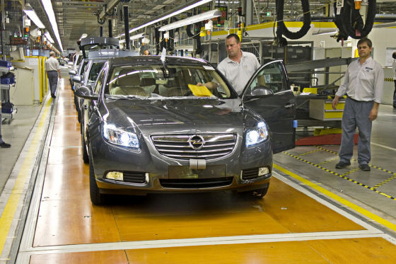 Opel-Produktion in R&uuml;sselsheim