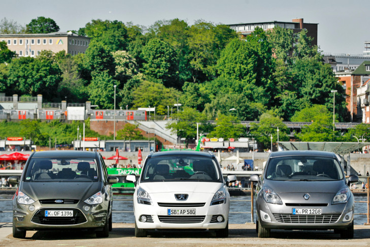 Ford S-Max 2.0 TDCi, Renault Grand Sc&eacute;nic dCi 160, Peugeot 5008 HDi 150 