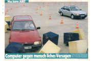 Autos ohne und mit ABS