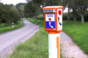 Notrufsäulen an Bundesstraßen Handy statt…