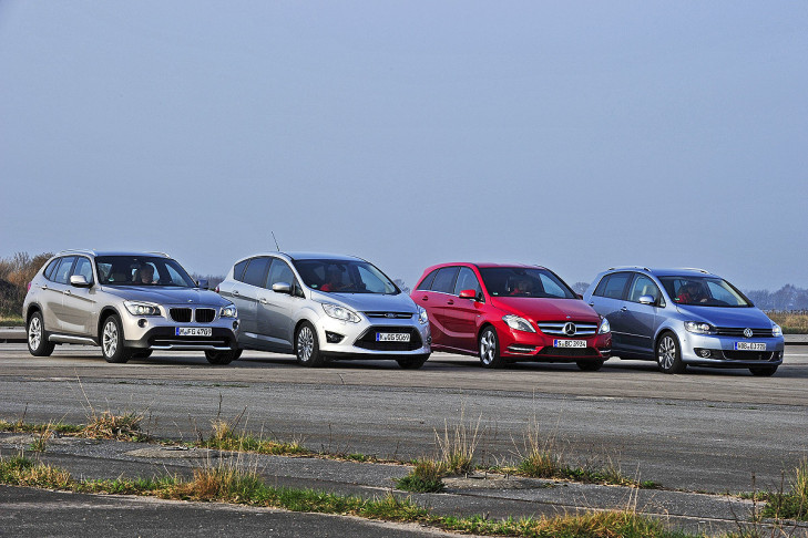 BMW X1 Ford C-Max Mercedes B-Klasse VW Golf Plus