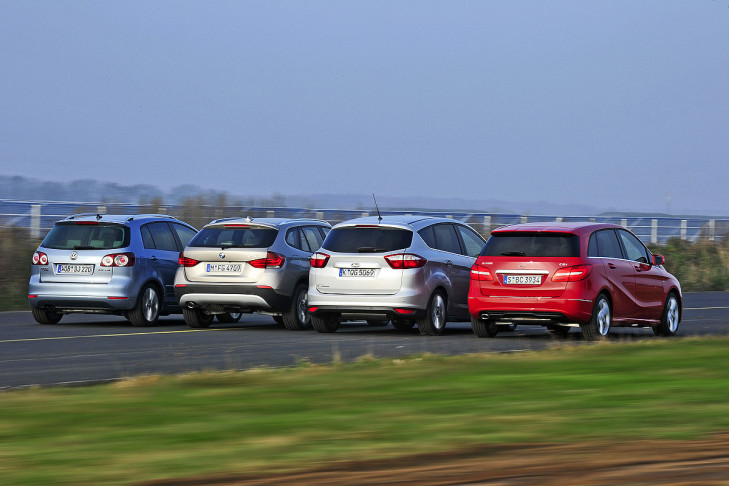 BMW X1 Ford C-Max Mercedes B-Klasse VW Golf Plus