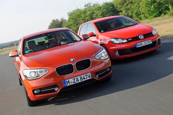 BMW 125i, VW Golf GTI