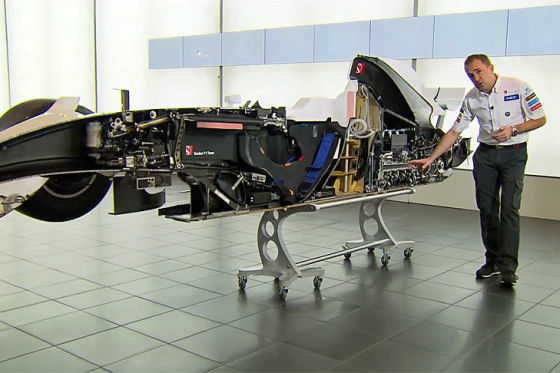 F1-Auto im Querschnitt