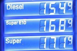 Preistafel bei Aral