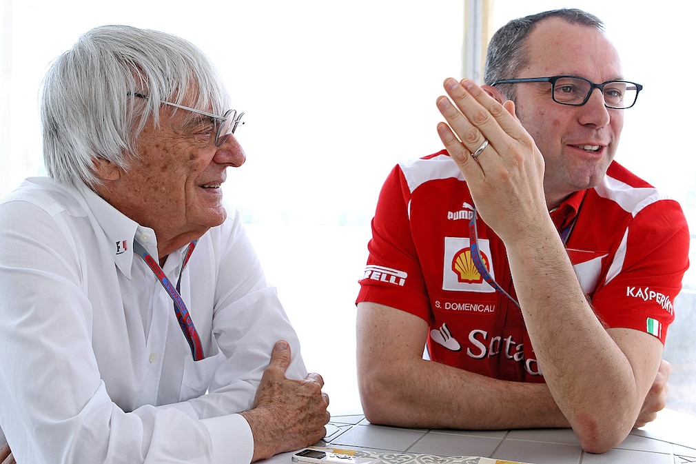 Bernie Ecclestone li.(GBR) CEO Formula One Group (FOM) and Stefano Domenicali (ITA) Ferrari General Director