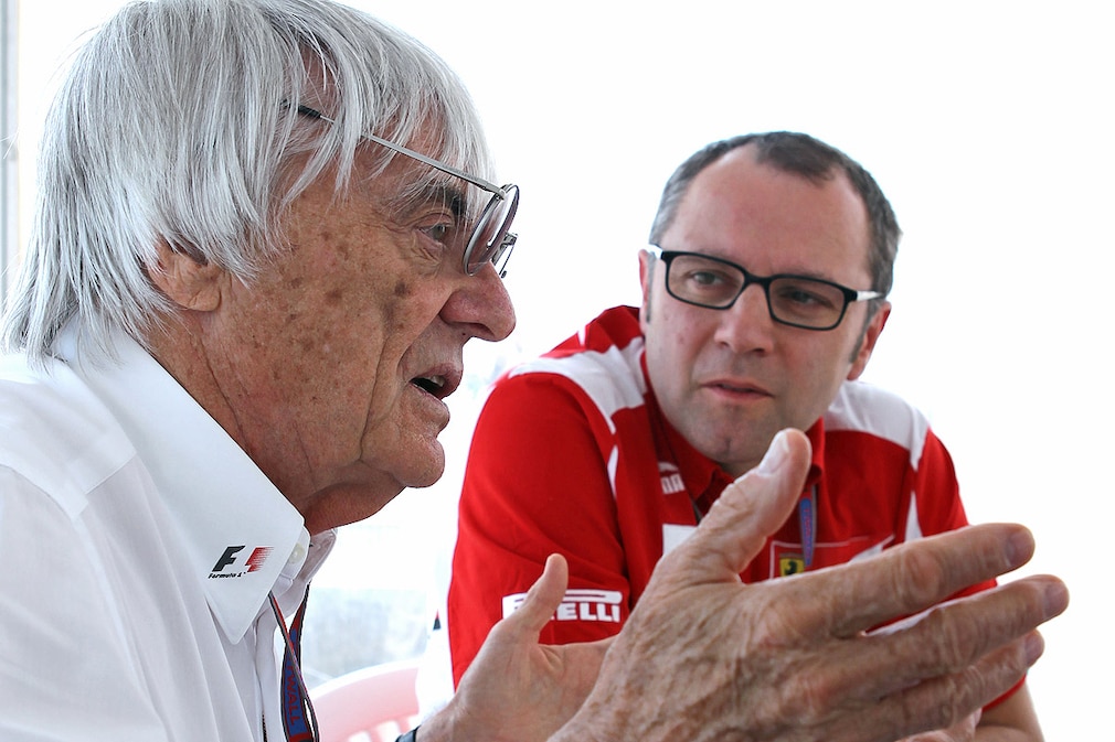 Bernie Ecclestone li.(GBR) CEO Formula One Group (FOM) and Stefano Domenicali (ITA) Ferrari General Director