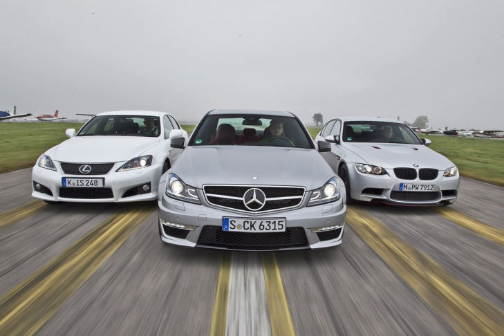 Lexus IS-F Mercedes C 63 AMG PP BMW M3 CRT