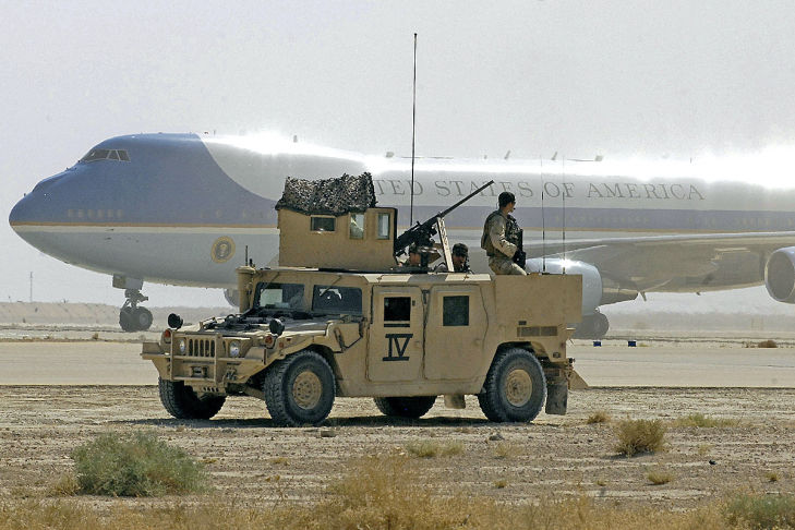 seal-hmmwv-hires-by-Cherie-A.-Thurlby-A-SEAL-HMMWV-provides-security-for-the-President's-plane,-Air-Force-One,-Al-Asad-Air-Base,-Iraq,-Sept.-3,-2007.-Note-the-amount-of-armor-on-this-HMMWV,-including-the-ballistic