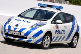 Nissan Leaf als Polizeiwagen