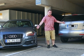 Nikolaus Kuen mit Fahrzeugen