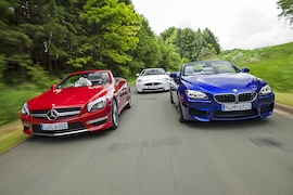 Mercedes SL 63 AMG PP Jaguar XKR-S Cabrio BMW M6 Cabrio