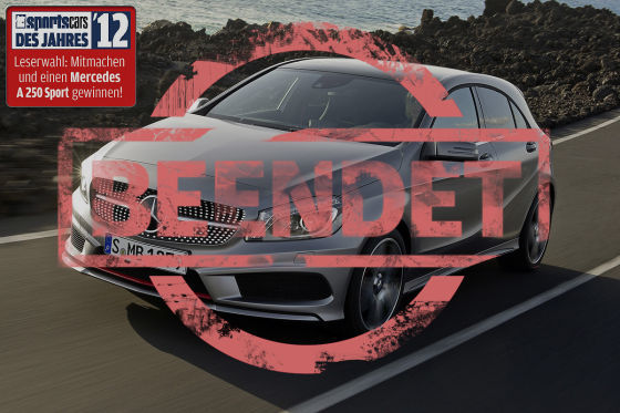 Wählen Sie die Sportscars des Jahres 2012, und gewinnen Sie einen Mercedes A 250 Sport!