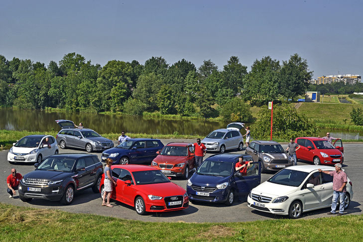 Audi A3 BMW X1 Dacia Lodgy Honda Jazz Mercedes B-Klasse Mercedes E-Klasse T-Modell Mini Countryman Opel Agila Range Rover Evoque Skoda Fabia VW Golf Plus