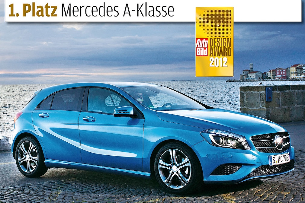 1. Platz Mercedes A-Klasse mit Design Award Logo