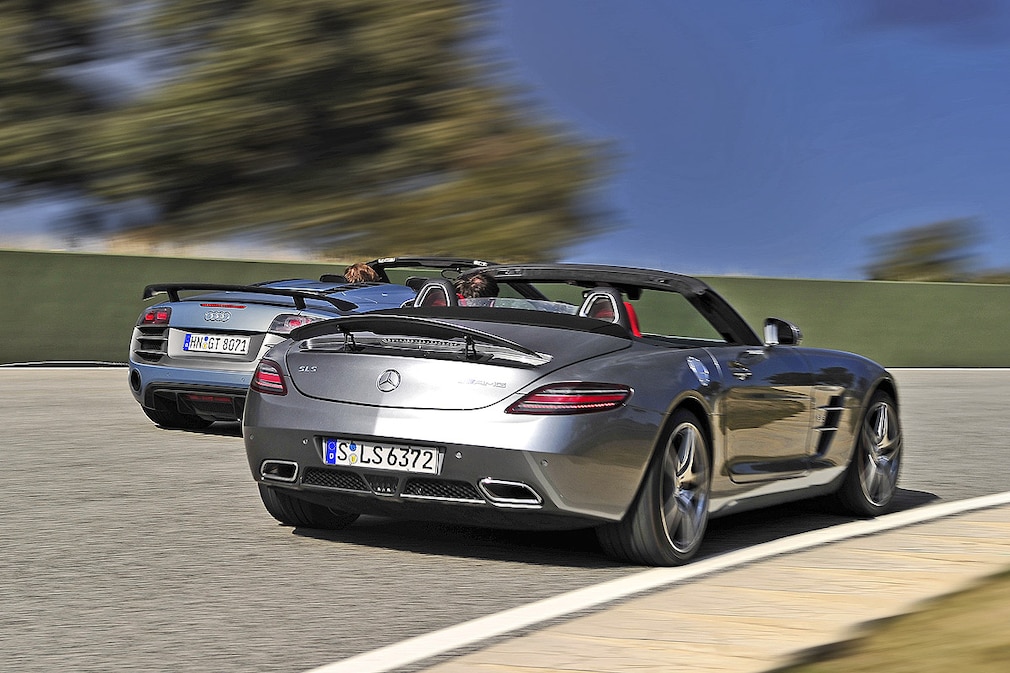 Audi R8 GT Spyder, Mercedes SLS AMG Roadster