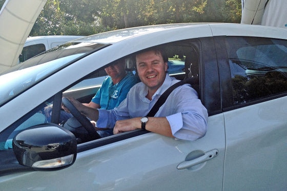 Hauke Schrieber im Renault Zoe