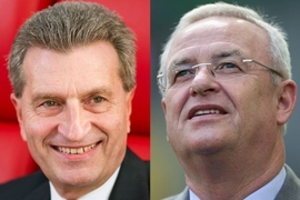 Günter Oettinger und Martin Winterkorn (re.)