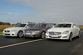 BMW 535i Touring, Audi A7 3.0 TFSI Quattro, Mercedes CLS Shooting Brake