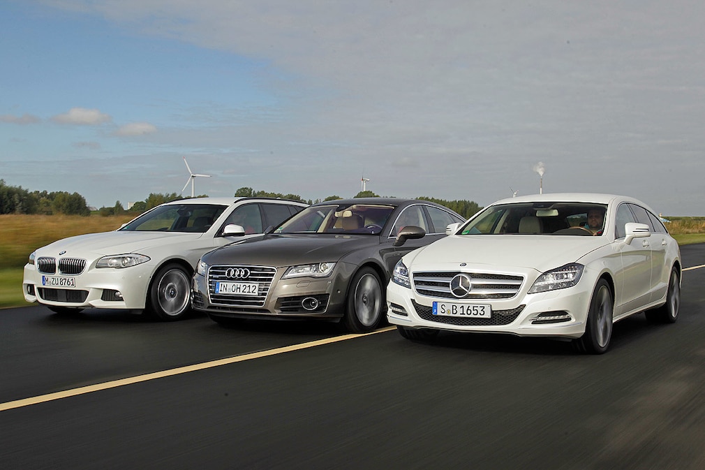 BMW 535i Touring, Audi A7 3.0 TFSI Quattro, Mercedes CLS Shooting Brake