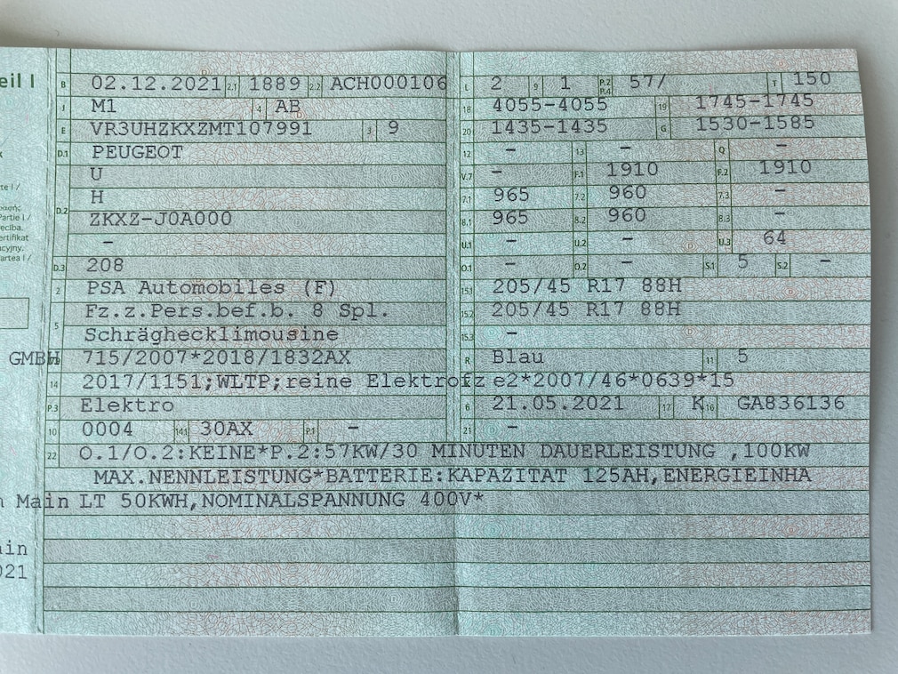 Fahrzeugschein und Führerschein
