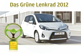Goldenes Lenkrad 2012: der Toyota Yaris Hybrid macht Grün zu Gold