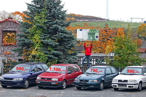 Opel Vectra, VW Golf, Daewoo Nexia, Skoda Felicia
