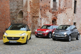 Fiat 500 Mini One Opel Adam