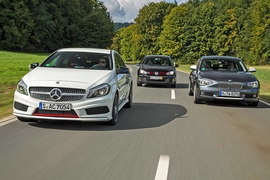 Mercedes A250 Sport VW Golf GTI DSG BMW 125i Automatik