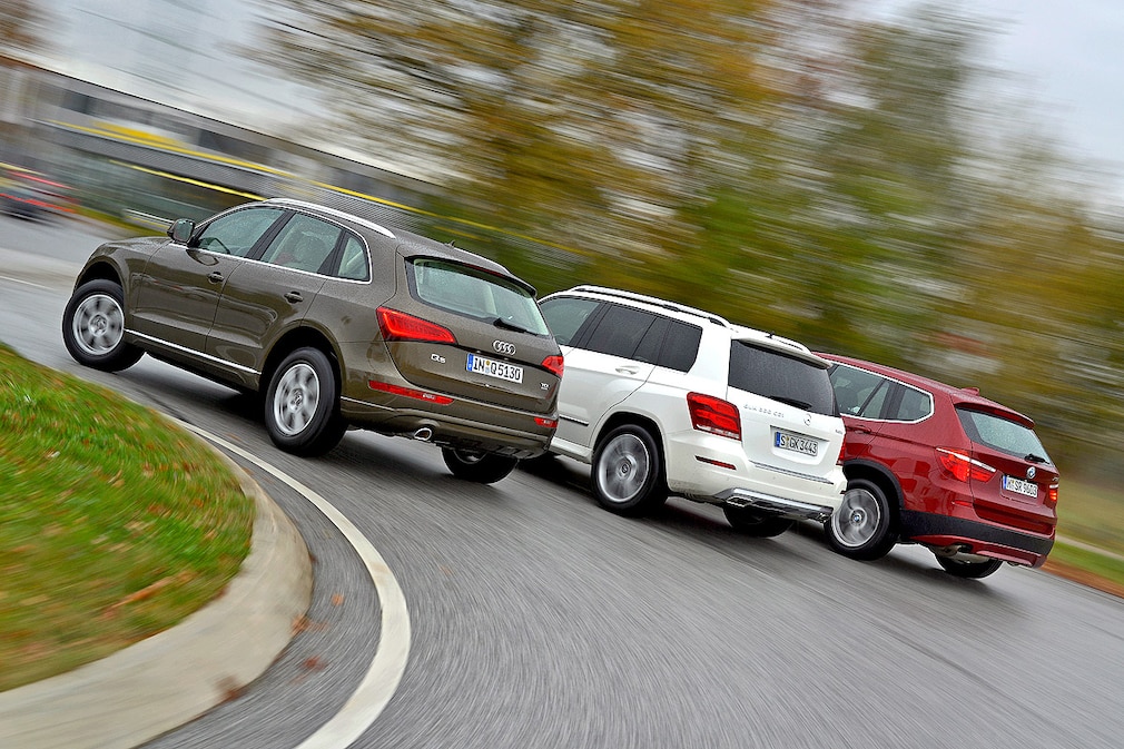 Audi Q5 2.0 TDI, Mercedes GLK 220 CDI, BMW X3 20d