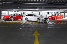 Ferrari FF, Mercedes CLS 500 Shooting Brake, Ford Focus ST Turnier