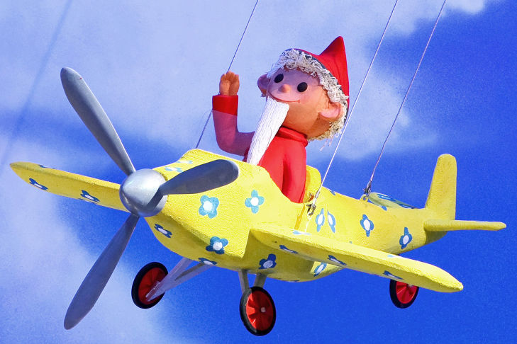 Sandmännchen im Flugzeug