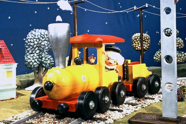 Sandmännchen in der Eisenbahn
