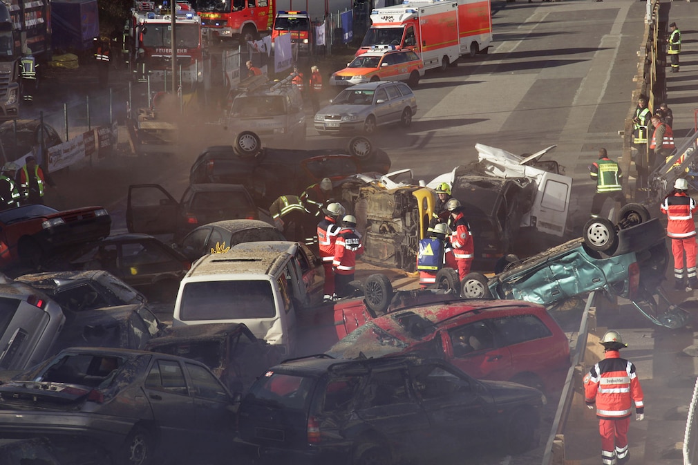 Rettungsübung Unfall
