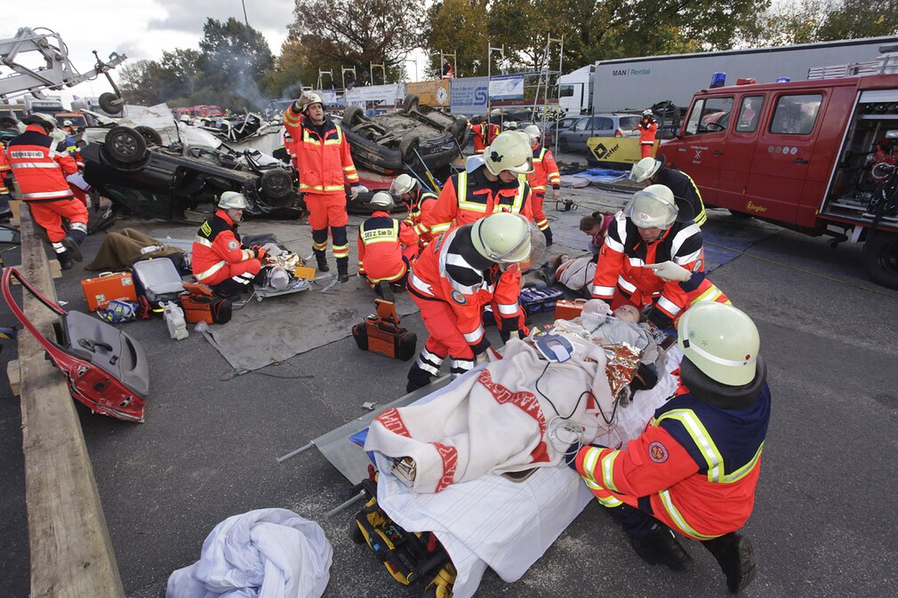 Rettungsübung Unfall