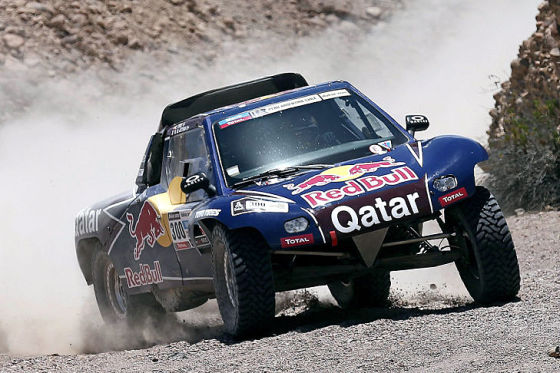 Red Bull Buggy von Nasser Al-Attiyah auf der sechsten Etappe der Dakar 2013