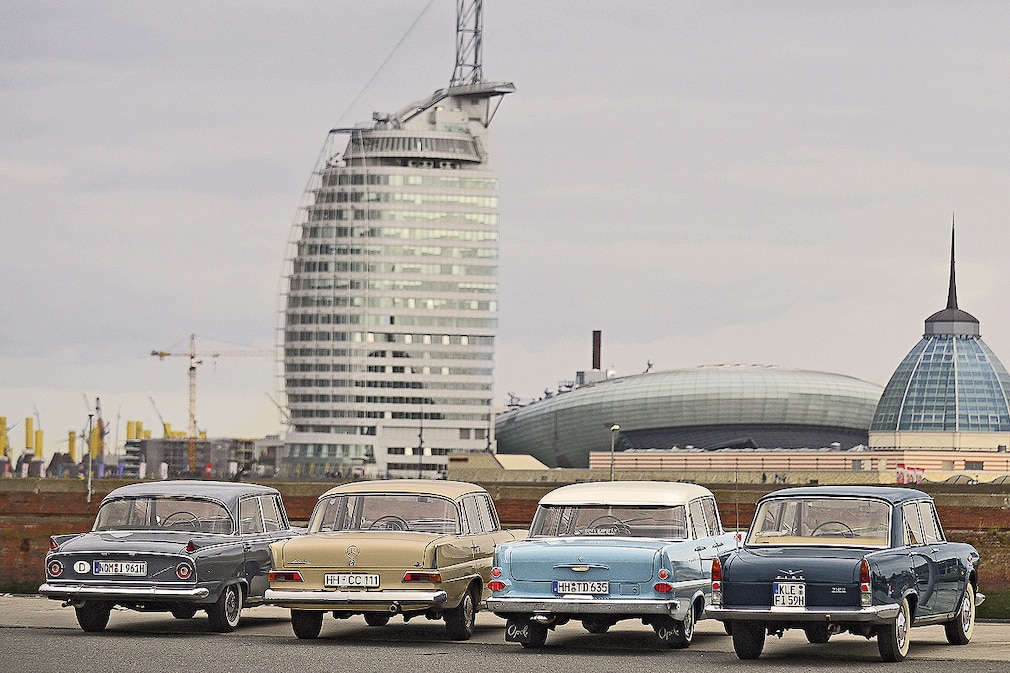 Borgward P 100, Fiat 2100 Special, Mercedes 220 b, Opel Kapitän P 2.6