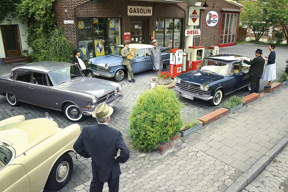 Borgward P 100, Fiat 2100 Special, Mercedes 220 b, Opel Kapitän P 2.6