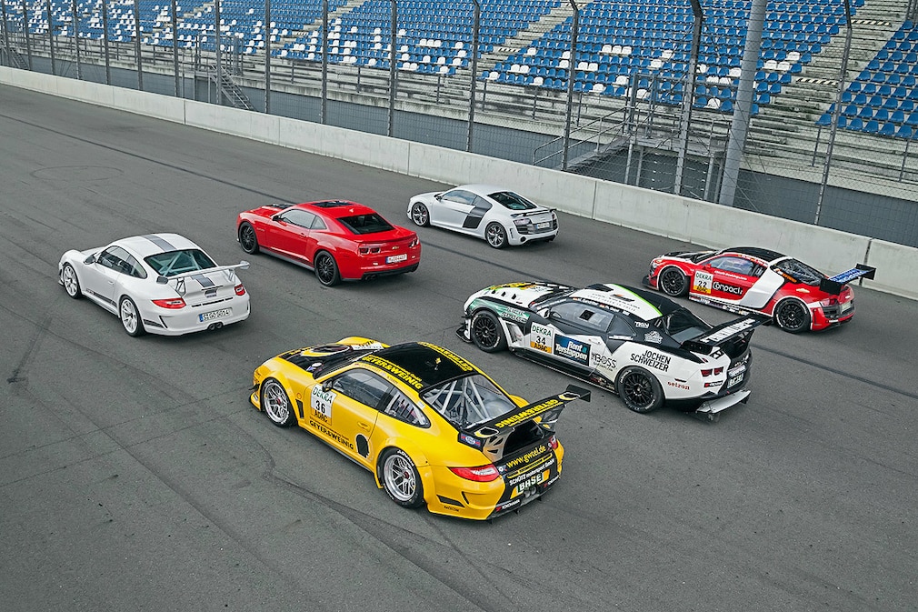 Porsche 911 GT3 RS 4.0, Porsche 911 GT3 R, Chevrolet Camaro ZL1, Audi R8 GT, Chevrolet Camaro GT, Audi R8 LMS ultra