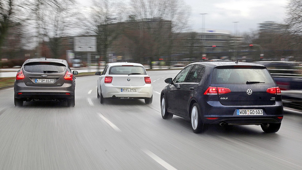 Ford Focus 1.0 EcoBoost, BMW 114i, VW Golf 1.2 TSI