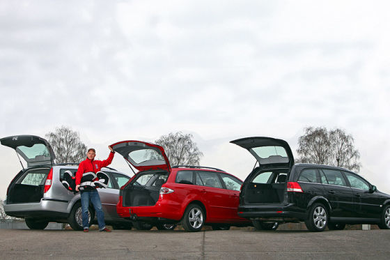 Ford Mondeo Turnier, Mazda6 Sport Kombi, Opel Vectra Caravan