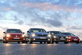 VW Golf 2.0 TDI, Skoda Octavia 2.0 TDI DSG, Audi A3 Sportback 2.0 TDI, Seat Leon 2.0 TDI