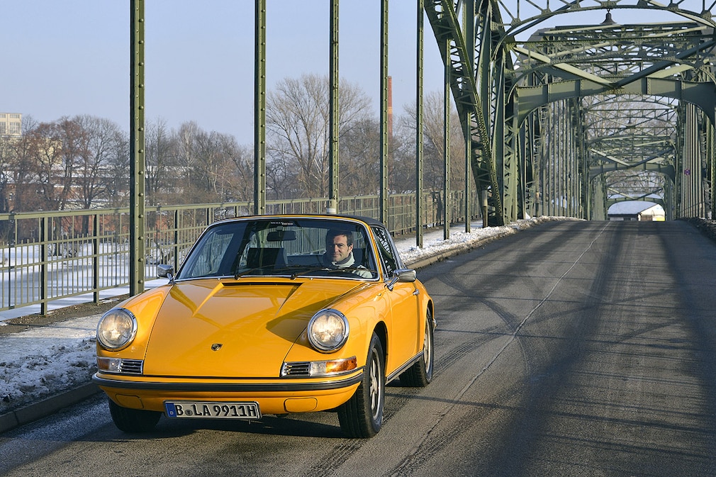 Porsche 911 Targa (Urmodell) auf dem Weg zum Oldtimerzentrum Meilenwerk Berlin Eiswerder